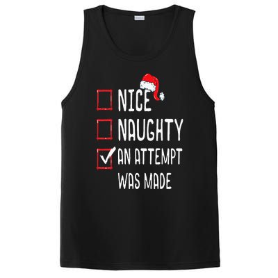 Nice Naughty An Attempt Was Made Christmas List PosiCharge Competitor Tank