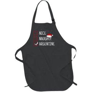 Nice Naughty Argentinian Christmas Checklist Argentina Full-Length Apron With Pockets