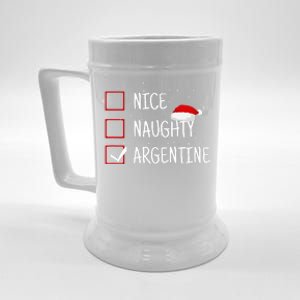 Nice Naughty Argentinian Christmas Checklist Argentina Beer Stein