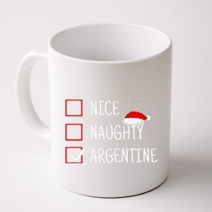 Nice Naughty Argentinian Christmas Checklist Argentina Coffee Mug