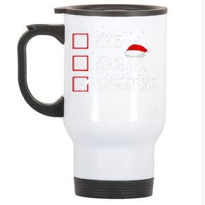 Nice Naughty Argentinian Christmas Checklist Argentina Stainless Steel Travel Mug