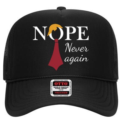 Nope. Never Again High Crown Mesh Back Trucker Hat