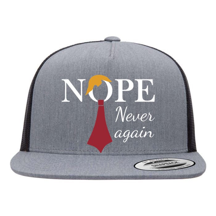 Nope. Never Again Flat Bill Trucker Hat