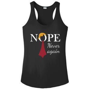 Nope. Never Again Ladies PosiCharge Competitor Racerback Tank