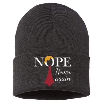 Nope. Never Again Sustainable Knit Beanie