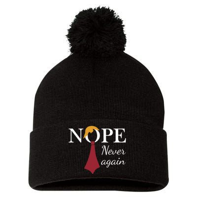 Nope. Never Again Pom Pom 12in Knit Beanie