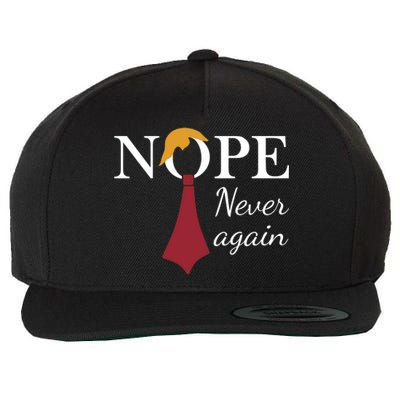 Nope. Never Again Wool Snapback Cap