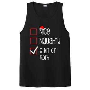 Nice Naughty A Bit Of Both Christmas List Xmas Santa Claus Gift PosiCharge Competitor Tank