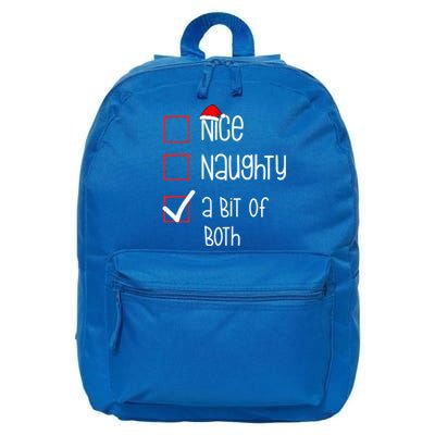 Nice Naughty A Bit Of Both Christmas List Xmas Santa Claus Gift 16 in Basic Backpack