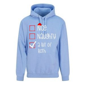 Nice Naughty A Bit Of Both Christmas List Xmas Santa Claus Gift Unisex Surf Hoodie