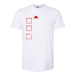 Nice Naughty A Bit Of Both Christmas List Xmas Santa Claus Gift Softstyle CVC T-Shirt