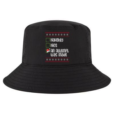 Nice Naughty An Attempt Was Made Christmas Naughty List Gift Cool Comfort Performance Bucket Hat