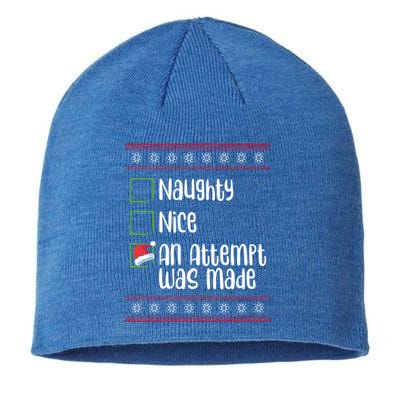 Nice Naughty An Attempt Was Made Christmas Naughty List Gift Sustainable Beanie