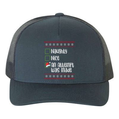 Nice Naughty An Attempt Was Made Christmas Naughty List Gift Yupoong Adult 5-Panel Trucker Hat