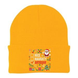 Nice Naughty Antiguan Christmas Antigua And Barbuda Knit Cap Winter Beanie