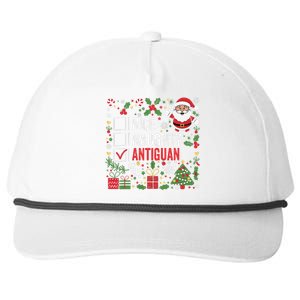 Nice Naughty Antiguan Christmas Antigua And Barbuda Snapback Five-Panel Rope Hat