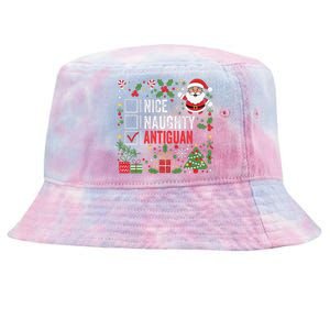 Nice Naughty Antiguan Christmas Antigua And Barbuda Tie-Dyed Bucket Hat