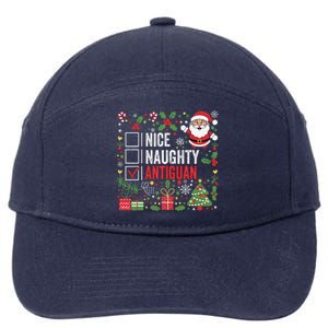 Nice Naughty Antiguan Christmas Antigua And Barbuda 7-Panel Snapback Hat