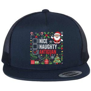 Nice Naughty Antiguan Christmas Antigua And Barbuda Flat Bill Trucker Hat