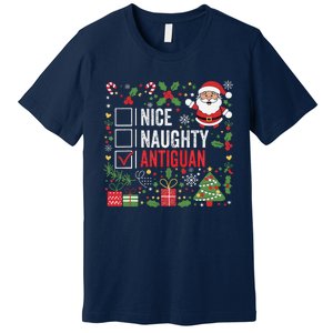 Nice Naughty Antiguan Christmas Antigua And Barbuda Premium T-Shirt