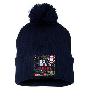 Nice Naughty Antiguan Christmas Antigua And Barbuda Pom Pom 12in Knit Beanie