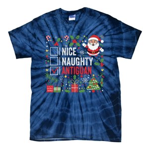 Nice Naughty Antiguan Christmas Antigua And Barbuda Tie-Dye T-Shirt