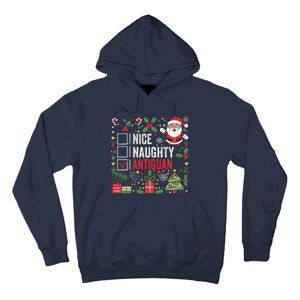 Nice Naughty Antiguan Christmas Antigua And Barbuda Tall Hoodie