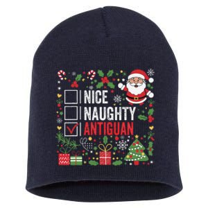 Nice Naughty Antiguan Christmas Antigua And Barbuda Short Acrylic Beanie