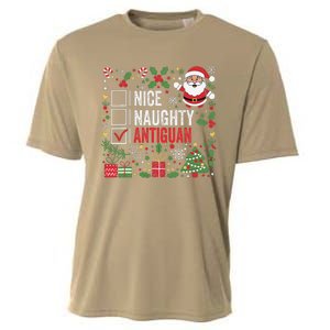 Nice Naughty Antiguan Christmas Antigua And Barbuda Cooling Performance Crew T-Shirt