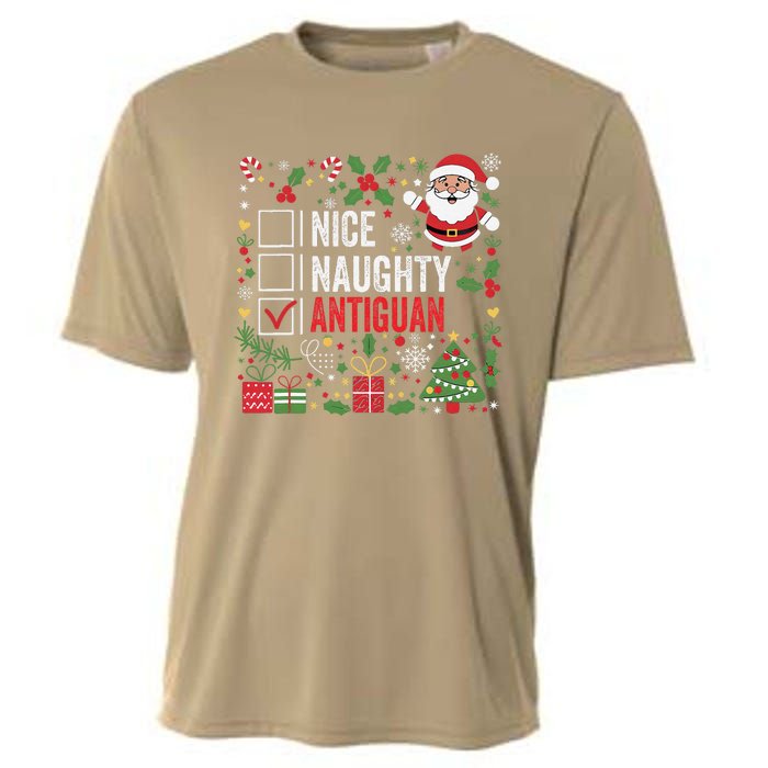 Nice Naughty Antiguan Christmas Antigua And Barbuda Cooling Performance Crew T-Shirt