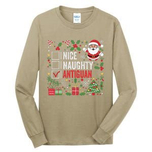 Nice Naughty Antiguan Christmas Antigua And Barbuda Tall Long Sleeve T-Shirt