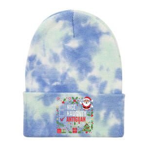 Nice Naughty Antiguan Christmas Antigua And Barbuda Tie Dye 12in Knit Beanie