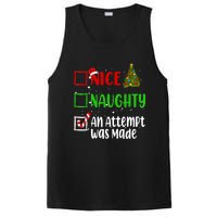 Nice Naughty An Attempt Was Made Christmas List Holiday Xmas PosiCharge Competitor Tank