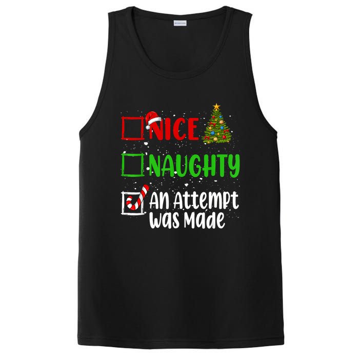 Nice Naughty An Attempt Was Made Christmas List Holiday Xmas PosiCharge Competitor Tank