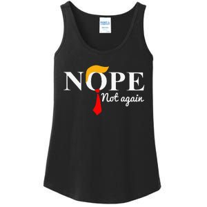 Nope Not Again Funny Trump Ladies Essential Tank