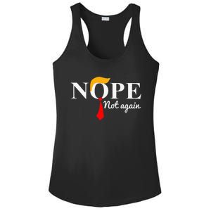 Nope Not Again Funny Trump Ladies PosiCharge Competitor Racerback Tank