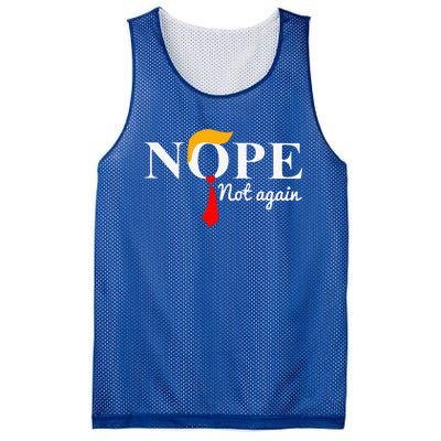 Nope Not Again Funny Trump Apparel Nope Not Again Trump Mesh Reversible Basketball Jersey Tank