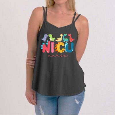 NICU Nurse Animal Nurse Appreciation Nicu Nurse Dinosaur Women's Strappy Tank