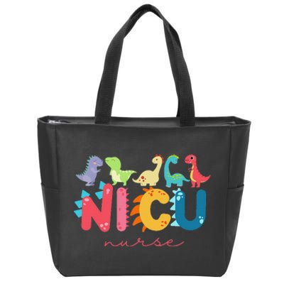 NICU Nurse Animal Nurse Appreciation Nicu Nurse Dinosaur Zip Tote Bag