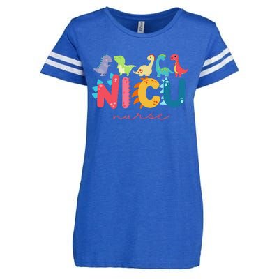 NICU Nurse Animal Nurse Appreciation Nicu Nurse Dinosaur Enza Ladies Jersey Football T-Shirt