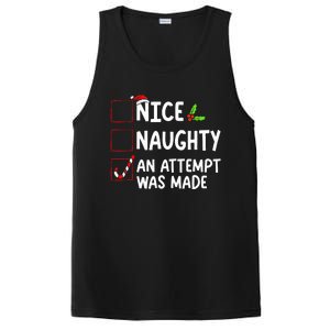 Nice Naughty An Attempt Was Made Christmas List  PosiCharge Competitor Tank