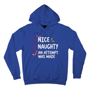 Nice Naughty An Attempt Was Made Christmas List  Hoodie