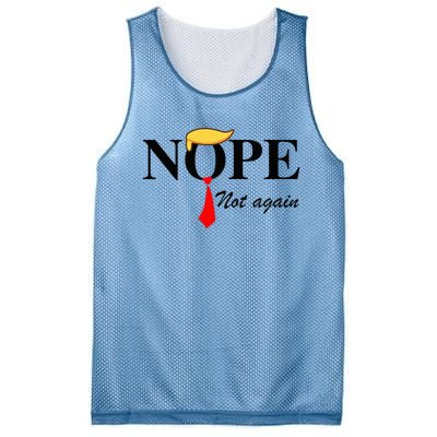 Nope Not Again Funny Trump Apparel Nope Not Again Trump Mesh Reversible Basketball Jersey Tank