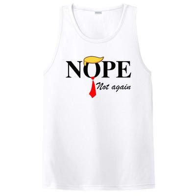 Nope Not Again Funny Trump Apparel Nope Not Again Trump PosiCharge Competitor Tank