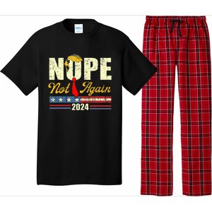 Nope Not Again Trump Pajama Set