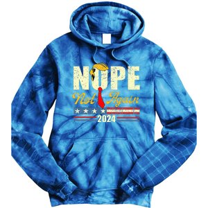 Nope Not Again Trump Tie Dye Hoodie