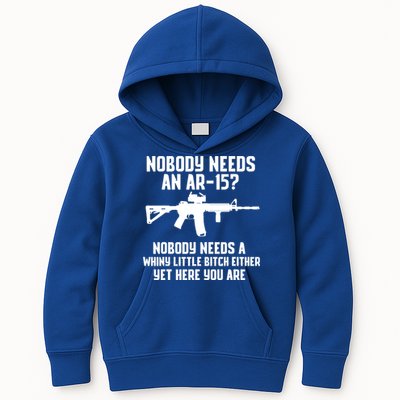 Nobody Needs An AR15? Funny Pro Gun Shirt Red Dot AR Gift Kids Hoodie