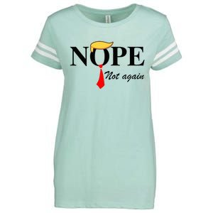 Nope Not Again Funny Trump Apparel Nope Not Again Trump Enza Ladies Jersey Football T-Shirt