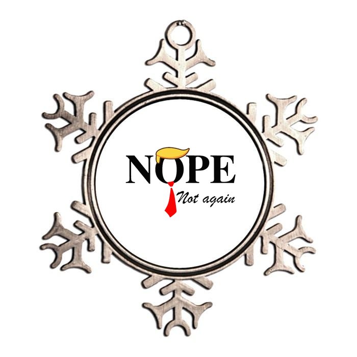 Nope Not Again Funny Trump Apparel Nope Not Again Trump Metallic Star Ornament