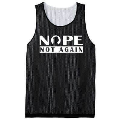 Nope Not Again Funny Trump Political Graphic Design Mesh Reversible Basketball Jersey Tank